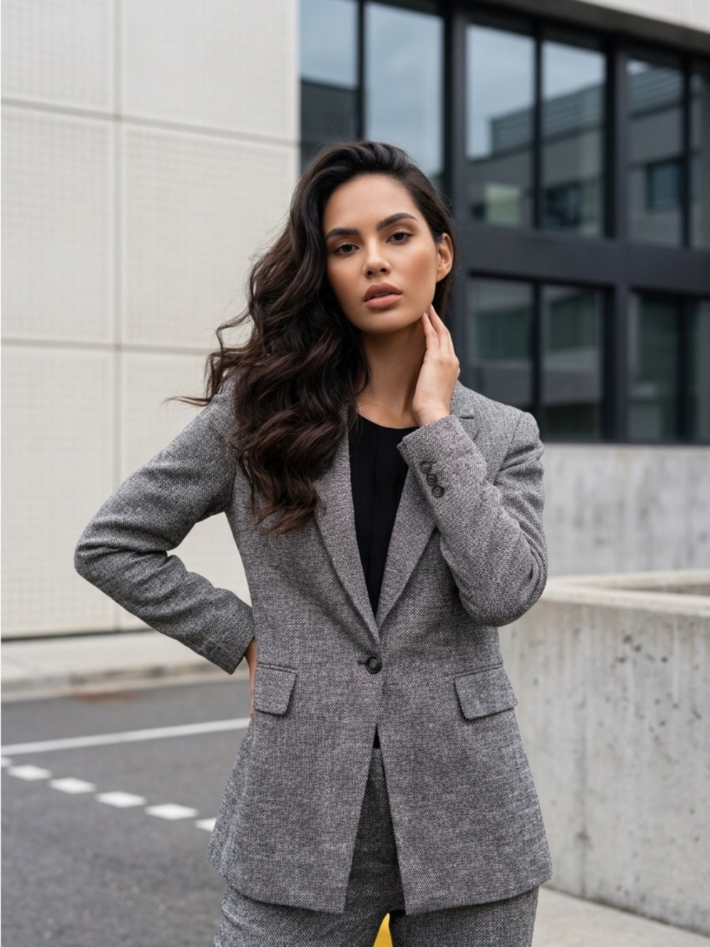 White House Black Market Gray Tailored Women's Blazer